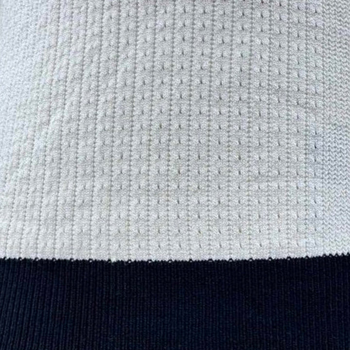 Pánský Casual Svetr s Kontrastními Barvami V-Neck Slim Fit Krátký Rukáv T-Shirt MTA1727C6M