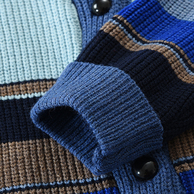 Pánská svetr jacket s barevným blokem 02918584X