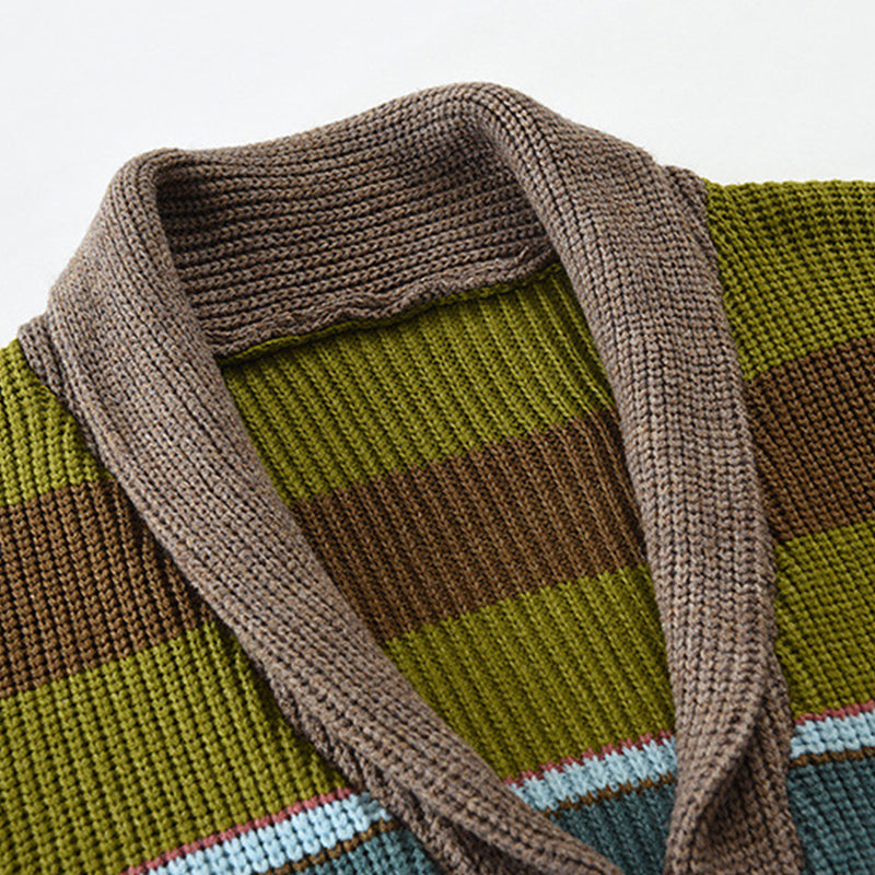 Pánská svetr jacket s barevným blokem 02918584X