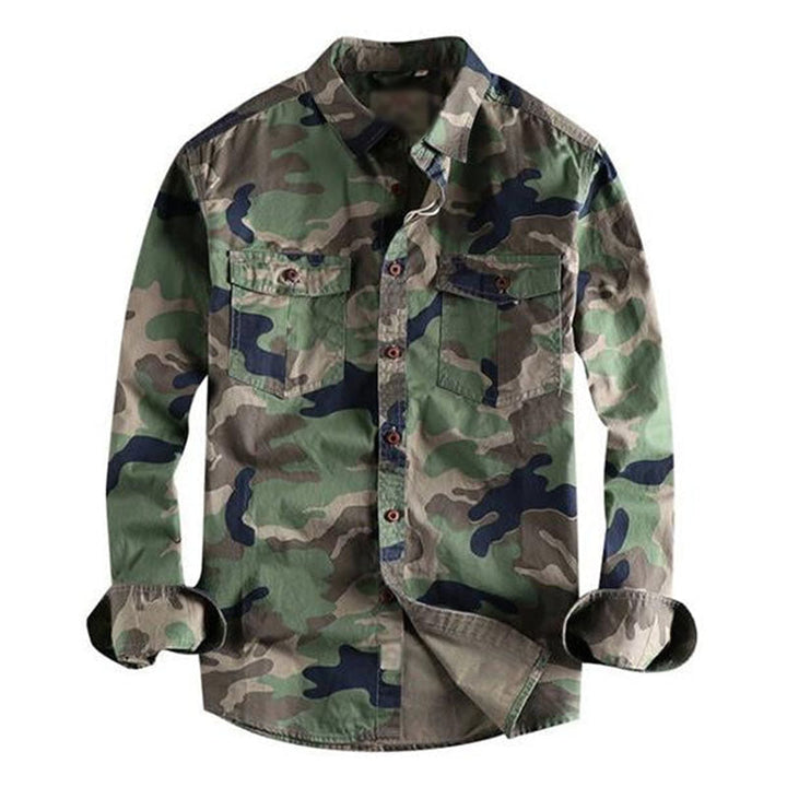 MUŽSKÁ KARGO KOŠILE CAMO V PRANÍ 88116439M