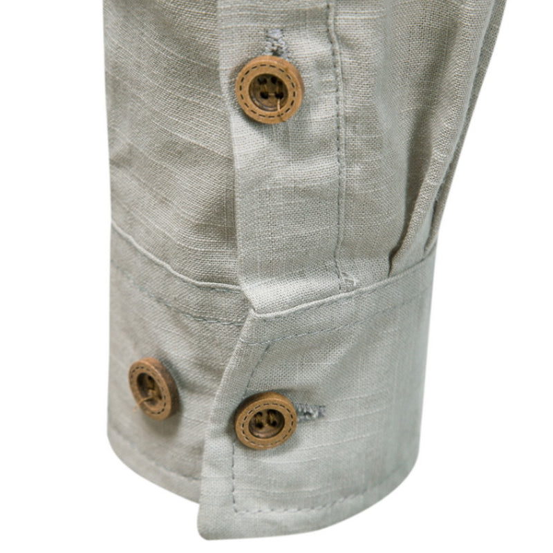 Pánská košile s límečkem v jednobarevném provedení 65064408X