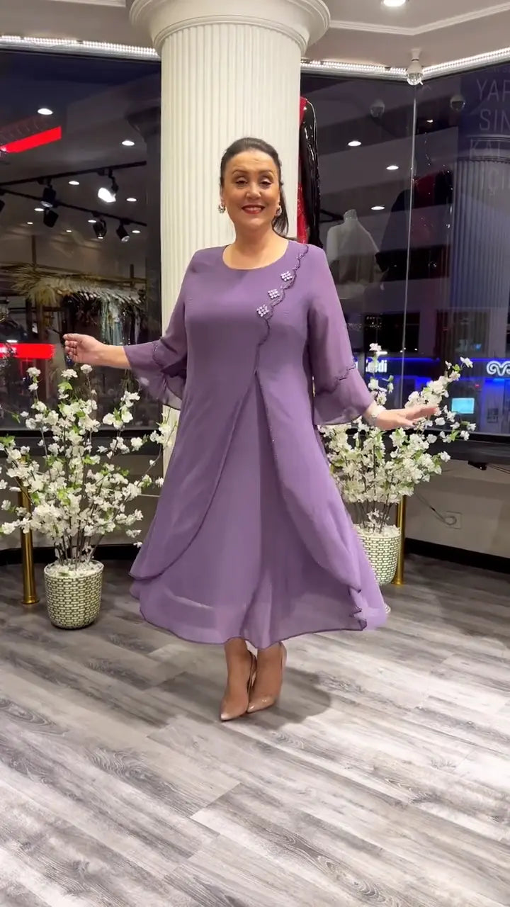 Marzenna | Midi šaty – Šepot elegance