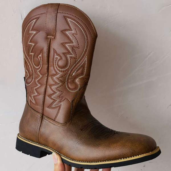 PÁNSKÉ VYSOKÉ BOTY S VZOREM VE VINTAGE STYLU 07733035W