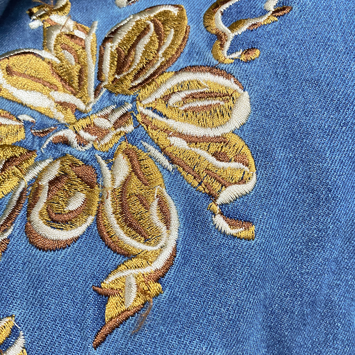 【24-hodinové odesílání】Pánská letní móda casual klasický styl western Tencel džíny vyšívaný overal MTA1244D2K