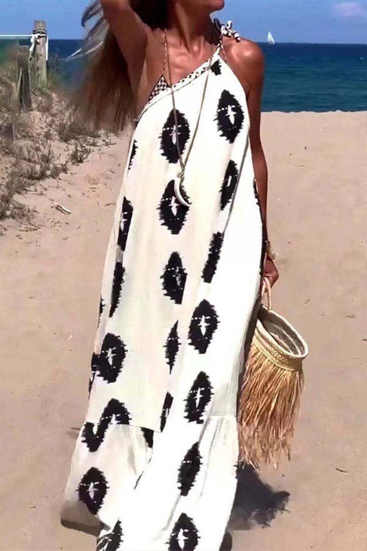 Luna – Volná Šaty s Etnickým Vzorem