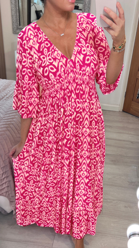 Korálová Louka – Lehká Maxi Šaty