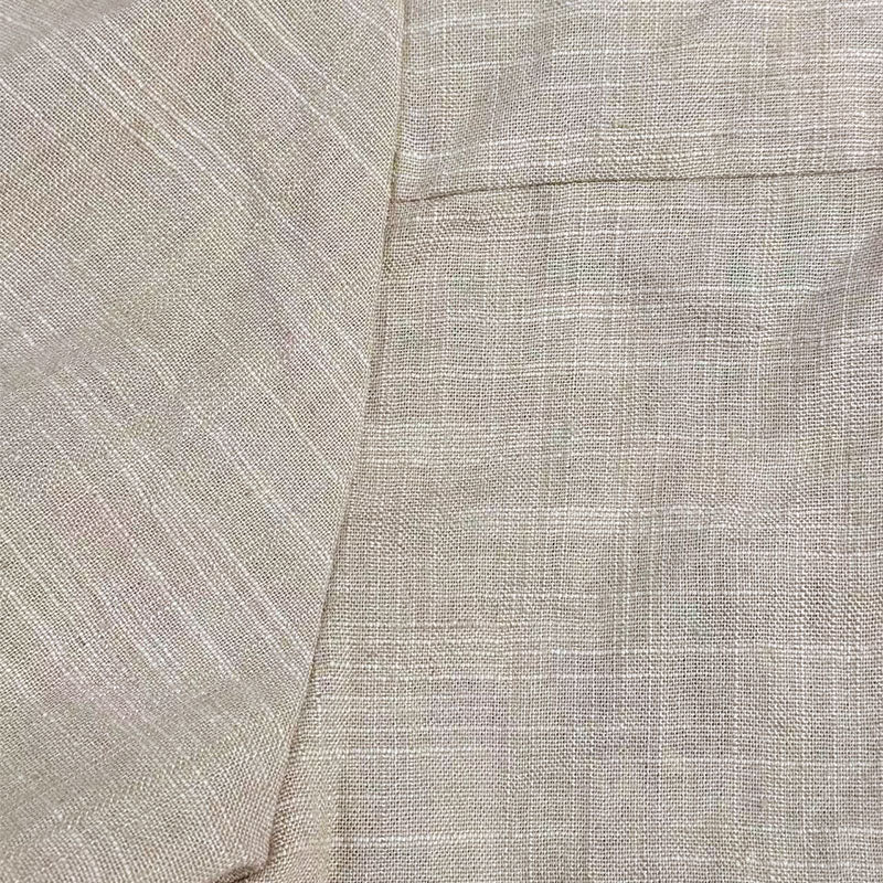 Pánská Volná Košile s Lněným Vyšíváním a Dlouhým Rukávem 13095416M