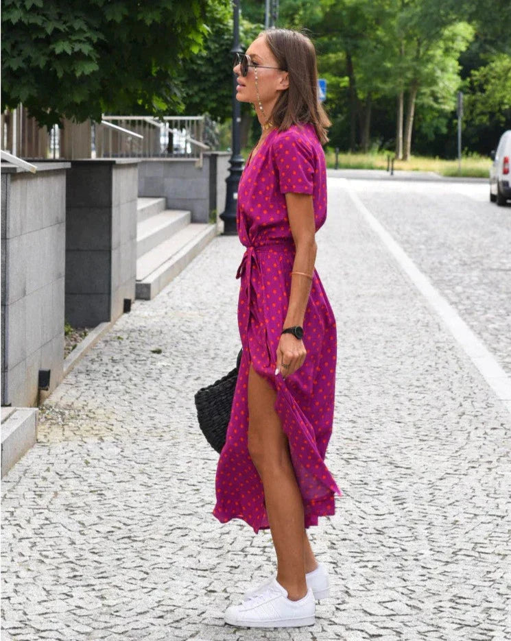 Barbara | Midi zavinovací šaty s výrazným stylem