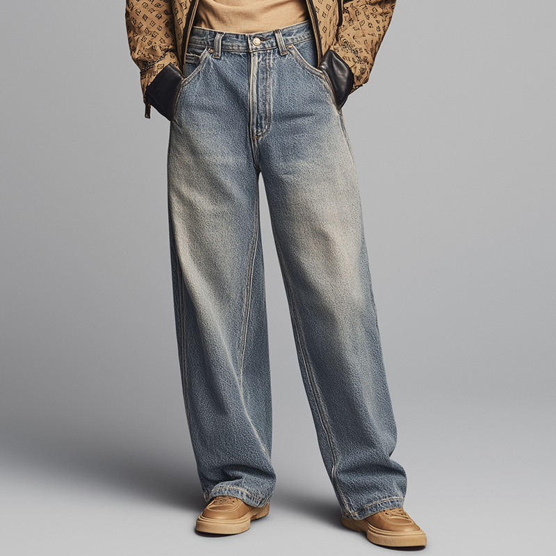 Pánské Vintage Prané Džíny Rovné MTA2935H2P