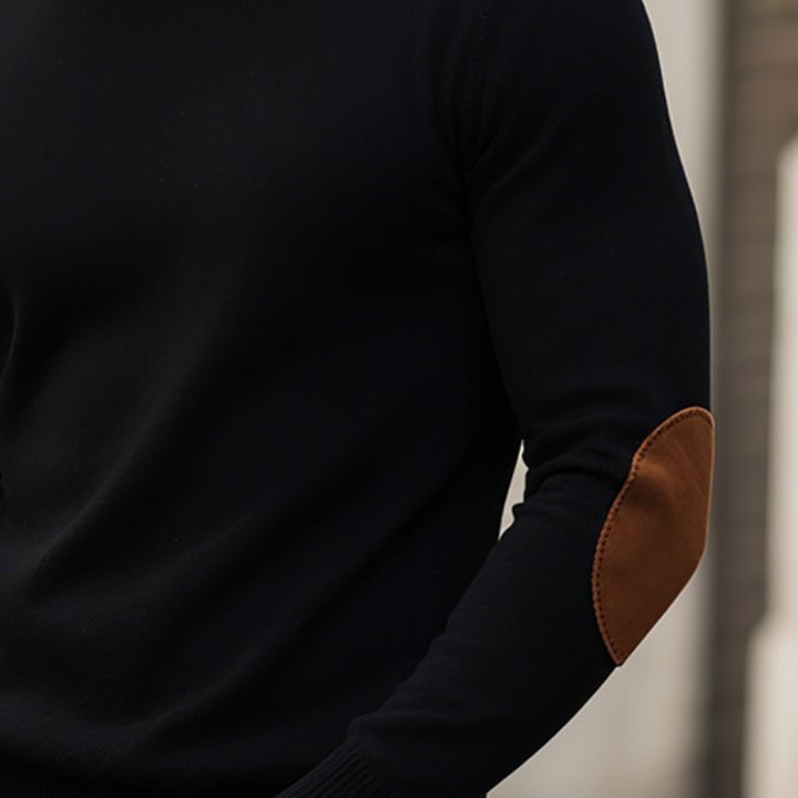 Pánský retro casual svetr s kulatým výstřihem v jednobarevném provedení MTA1179H0TO