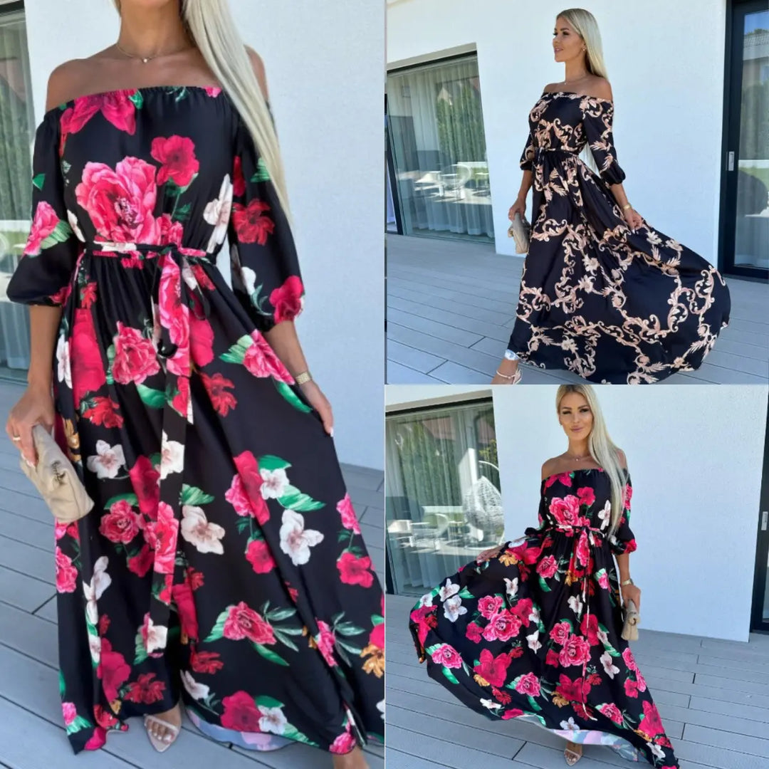 Karolina | Coastal Bloom Maxi Šaty
