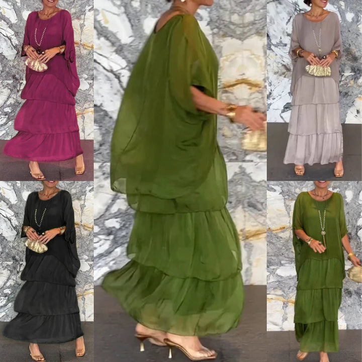 Dorota | Boho Maxi Šaty s Vrstveným Efektem