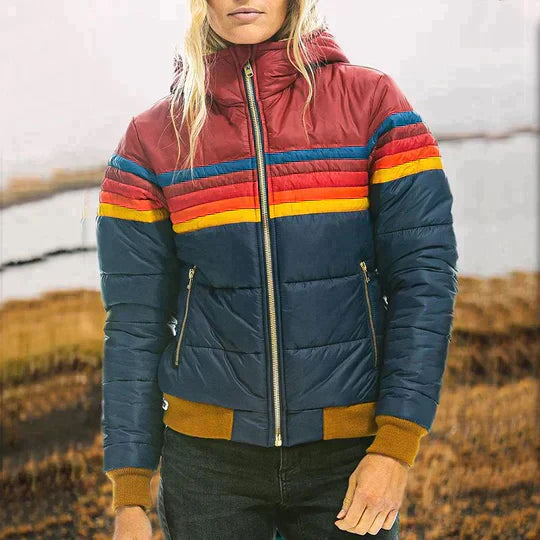 Elena™ | Retro Parka s Kapucí z Umělé Kůže