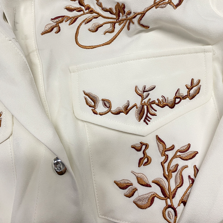 Pánská klasická košile v americkém stylu s výšivkou, slim fit, bavlněná, s dlouhým rukávem 98153445K