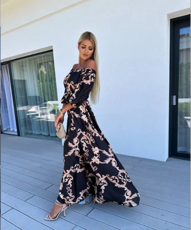 Karolina | Coastal Bloom Maxi Šaty