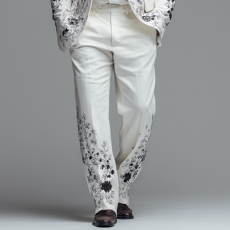 Pánská Móda Jednoduché Vzorované Kalhoty Sako MTA1817H6P