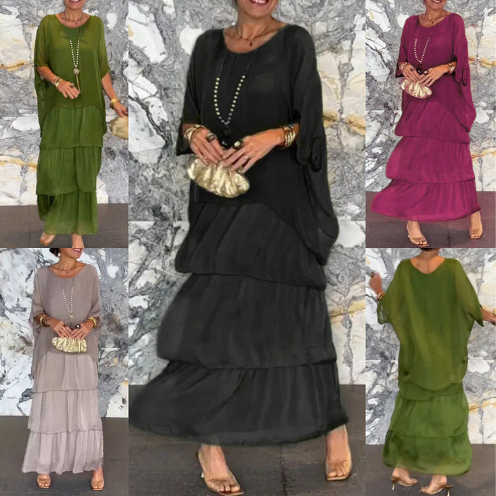 Dorota | Boho Maxi Šaty s Vrstveným Efektem