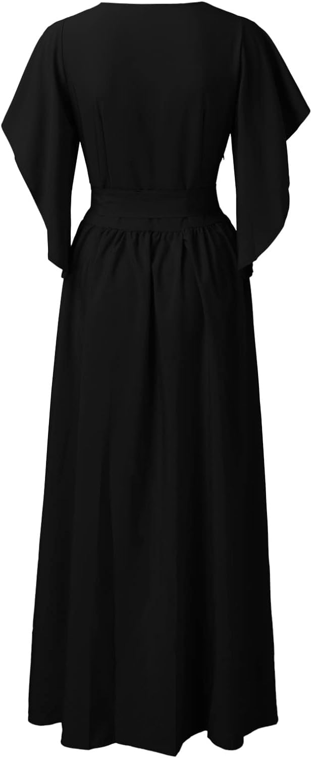 Daria | Dámská šaty s volánkovými rukávy ve tvaru motýla