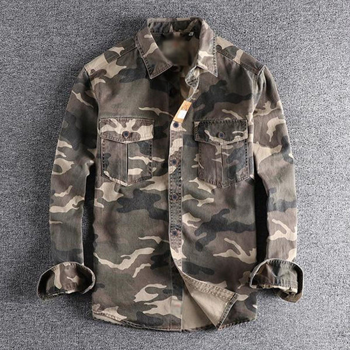 MUŽSKÁ KARGO KOŠILE CAMO V PRANÍ 88116439M