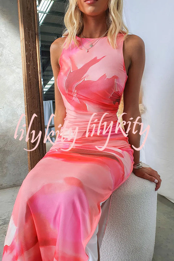 Zuzanna – Květnová Maxi Šaty s Tylovou Vrstvou