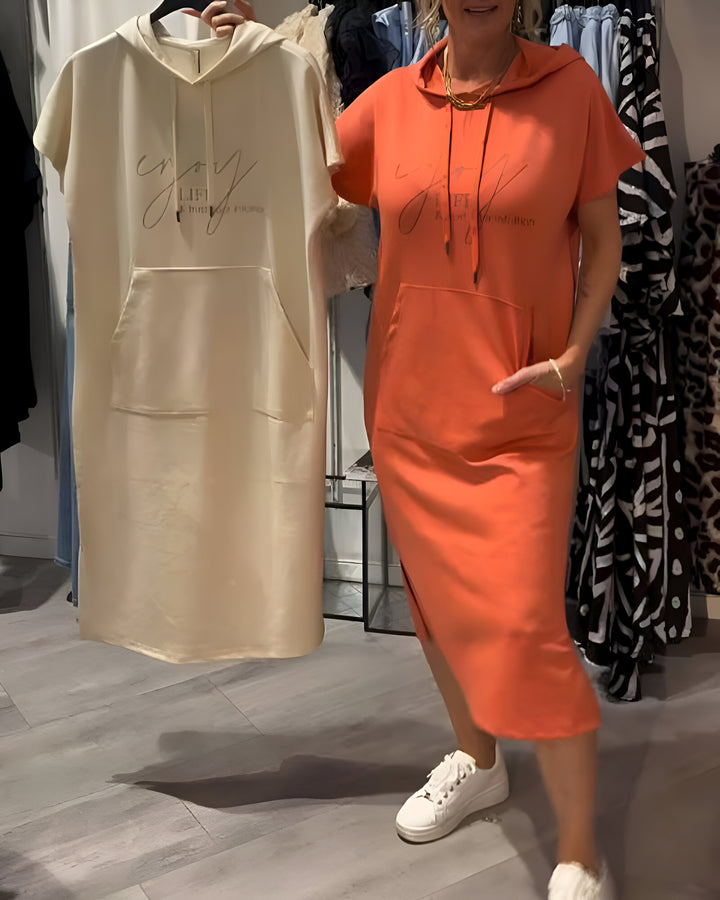 Saskia | Volné šaty s kapucí