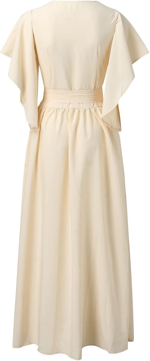 Daria | Dámská šaty s volánkovými rukávy ve tvaru motýla