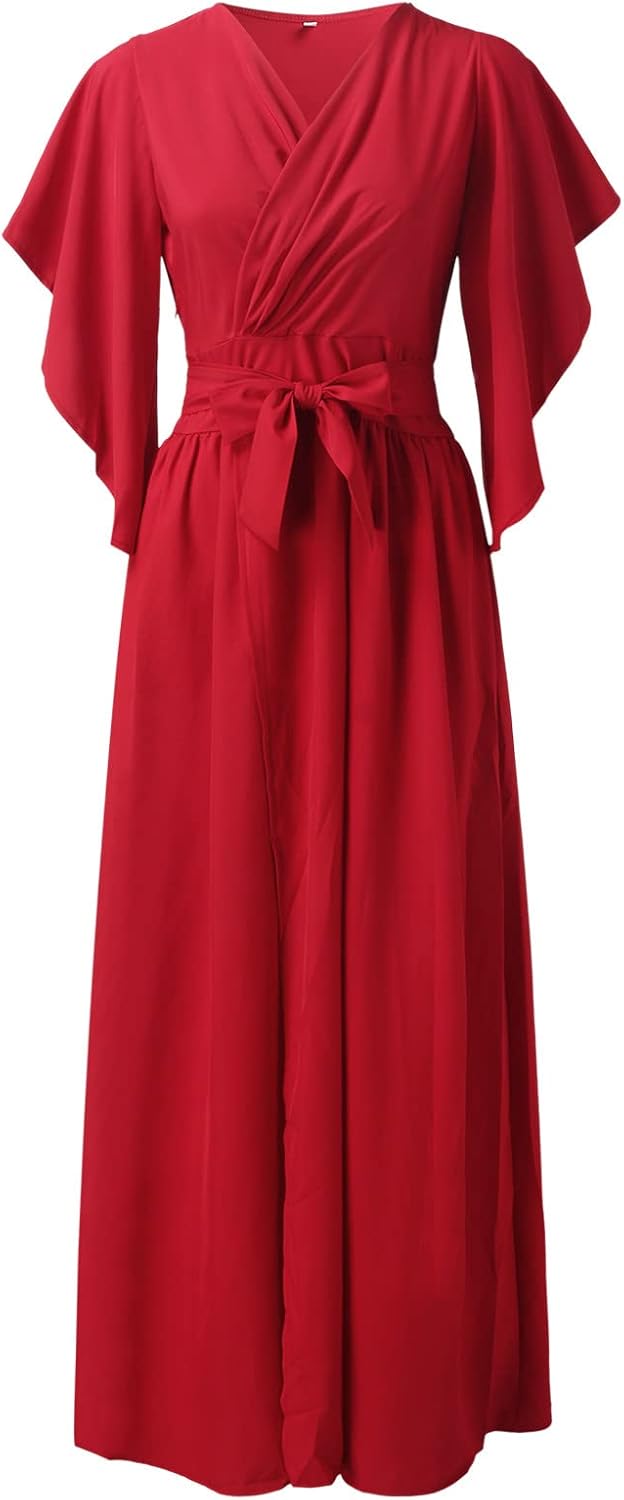 Daria | Dámská šaty s volánkovými rukávy ve tvaru motýla