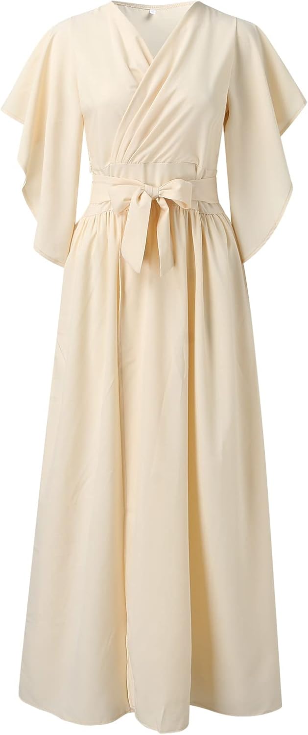 Daria | Dámská šaty s volánkovými rukávy ve tvaru motýla