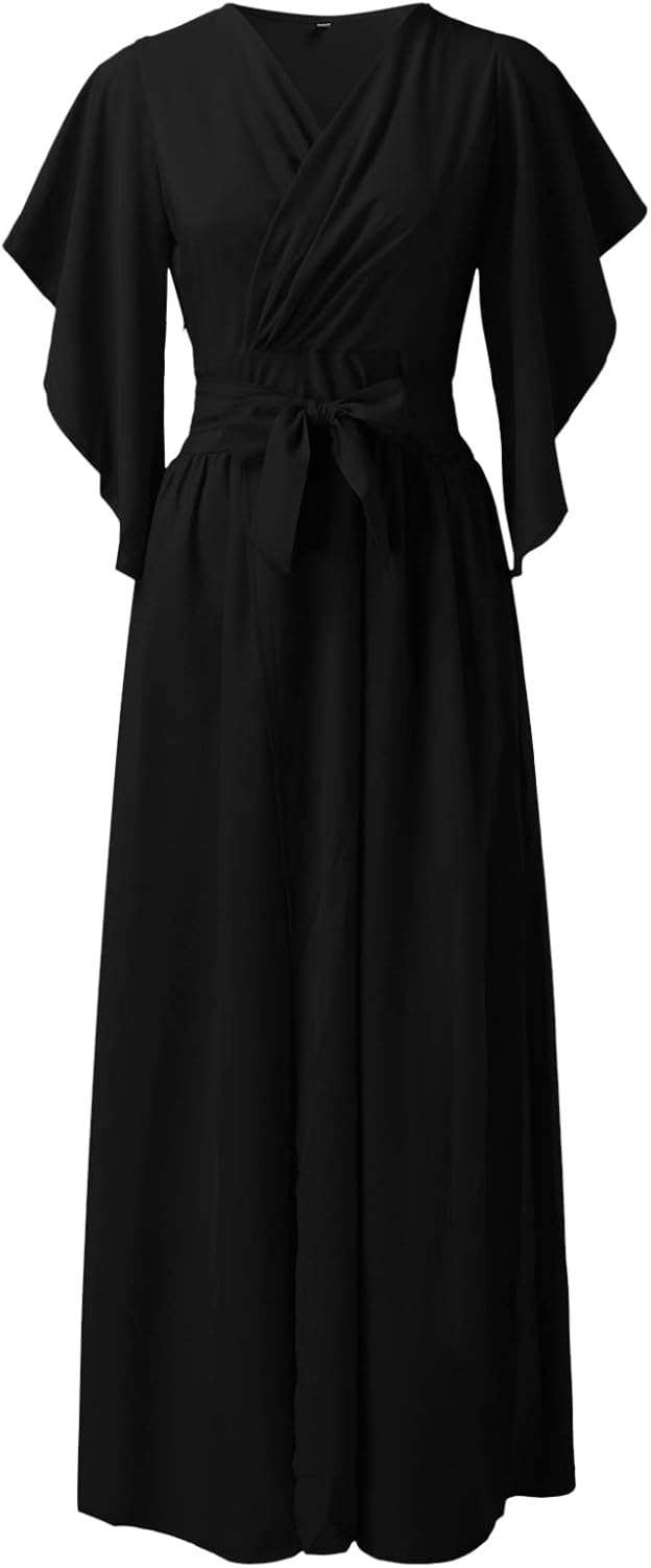 Daria | Dámská šaty s volánkovými rukávy ve tvaru motýla