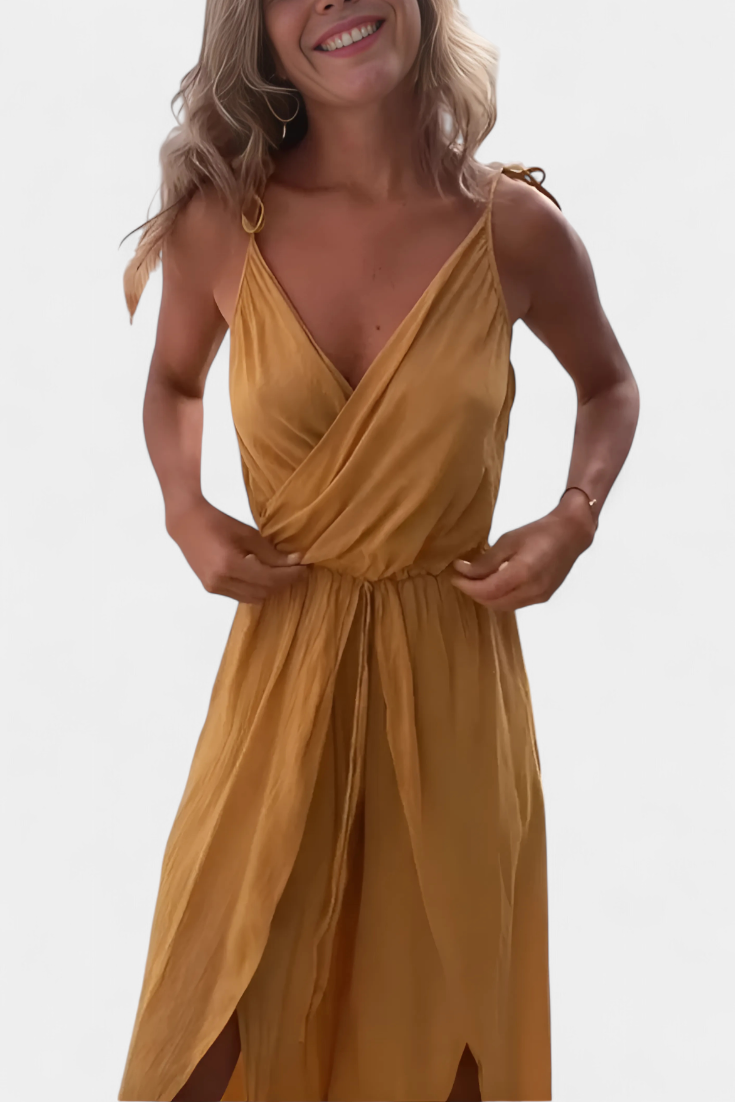 Anna | Bavlněný overal s bočními rozparky