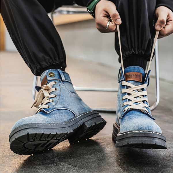 PÁNSKÉ DENIMOVÉ TRENDY VYSOKÉ BOTKY MTA1880G8I