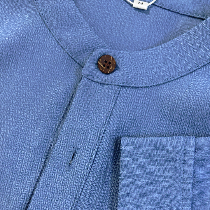 Pánská letní základní košile s krátkým rukávem a stojáčkem MTA1316F2U