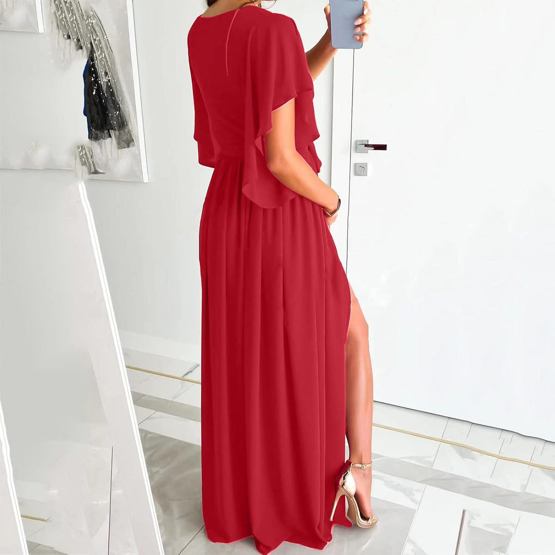 Daria | Dámská šaty s volánkovými rukávy ve tvaru motýla