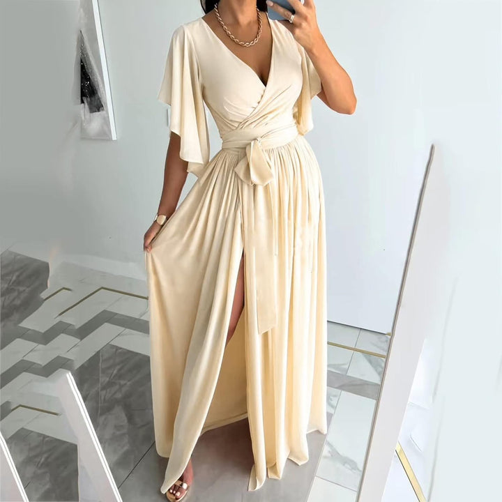 Daria | Dámská šaty s volánkovými rukávy ve tvaru motýla