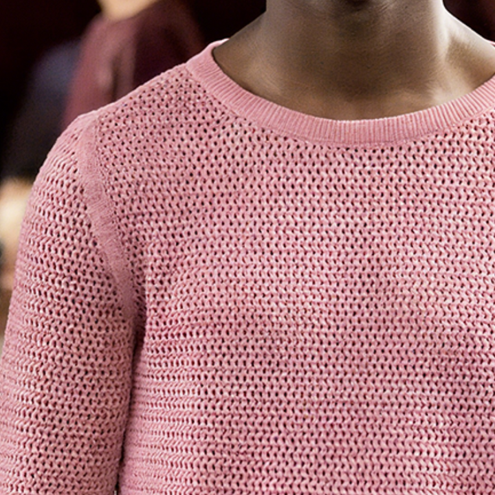 Pánský retro casual svetr s kulatým výstřihem v jednobarevné variantě MTA0811H4TO