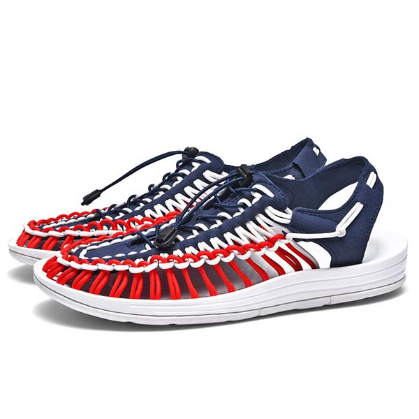 PÁNSKÉ RUČNĚ TKANÉ PLÁŽOVÉ SANDÁLY 53152187