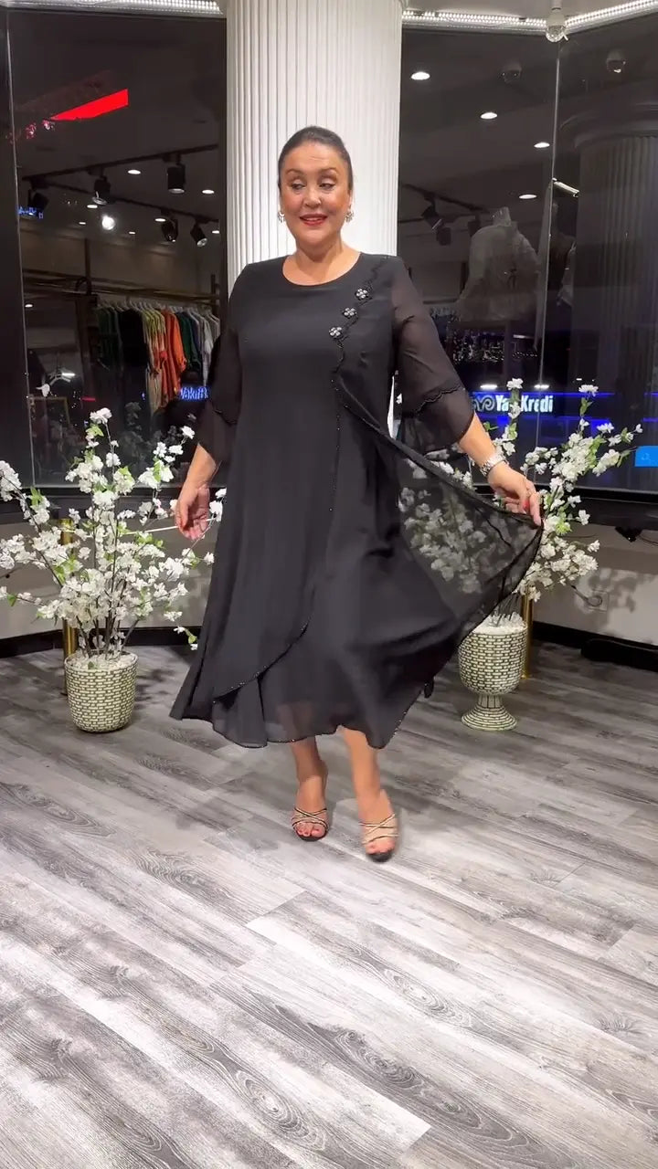 Marzenna | Midi šaty – Šepot elegance