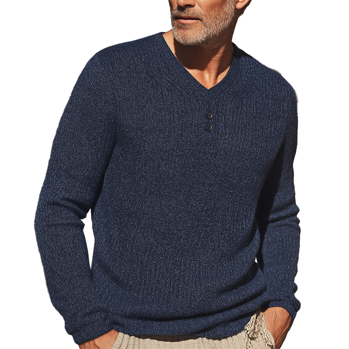 Pánský Svetřík s Dlouhým Rukávem v Míšených Barvách MTA1343H3P