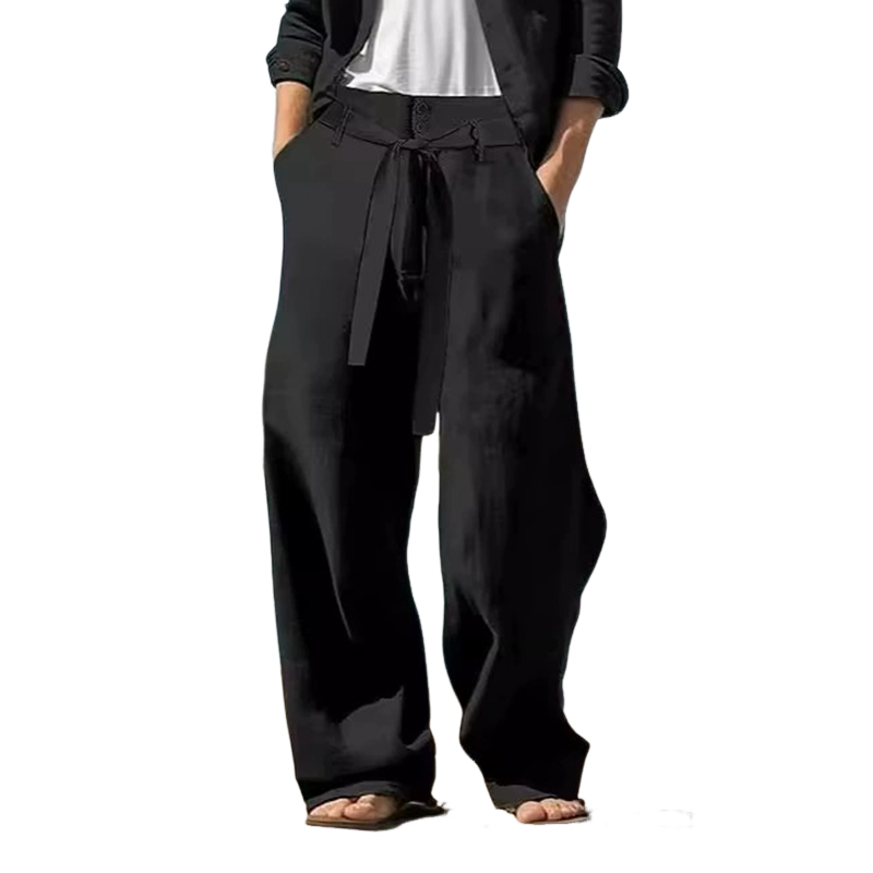 Pánské Casual Kalhoty z Bavlny a Lnu MTA1378H6X