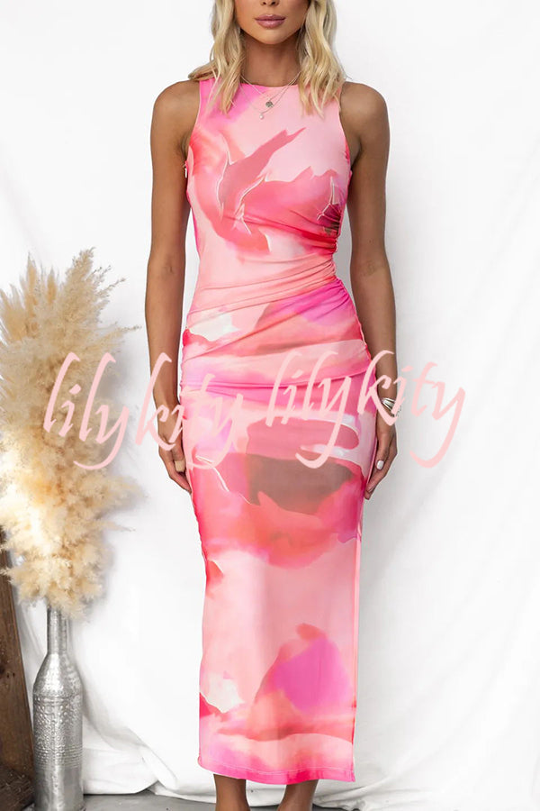 Zuzanna – Květnová Maxi Šaty s Tylovou Vrstvou