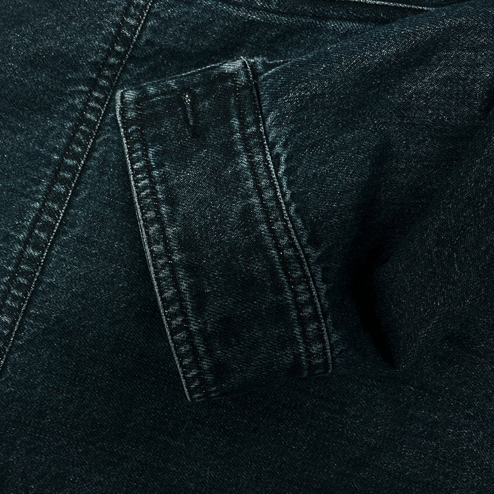 Pánská Vintage Džínová Bunda s Stojacím Límcem 75697045X