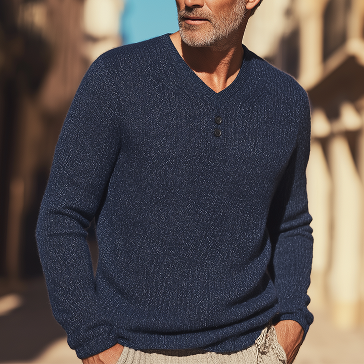 Pánský Svetřík s Dlouhým Rukávem v Míšených Barvách MTA1343H3P