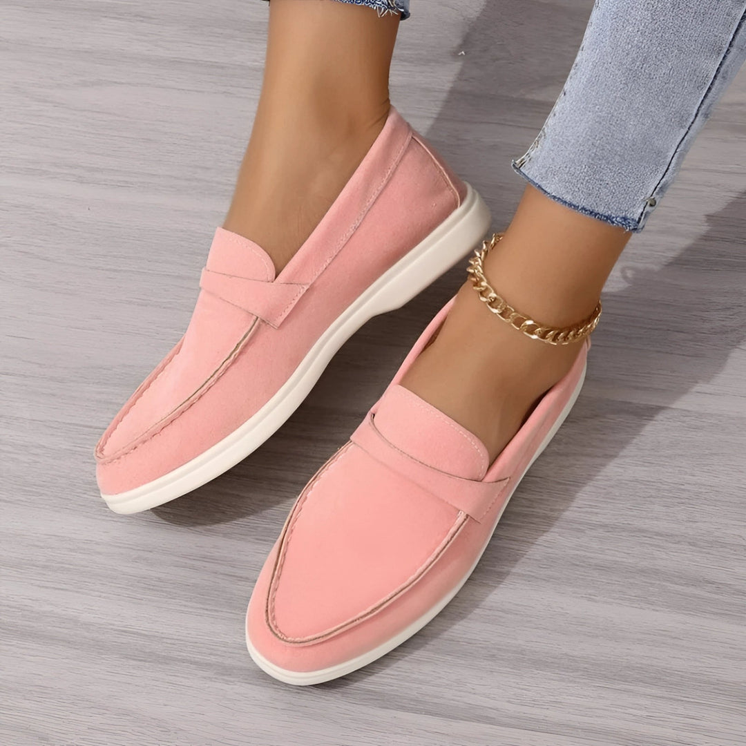 Béžové dámské mokasíny z semiše - Pohodlné a lehké boty na každodenní nošení