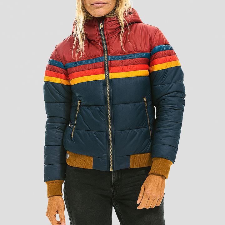 Elena™ | Retro Parka s Kapucí z Umělé Kůže