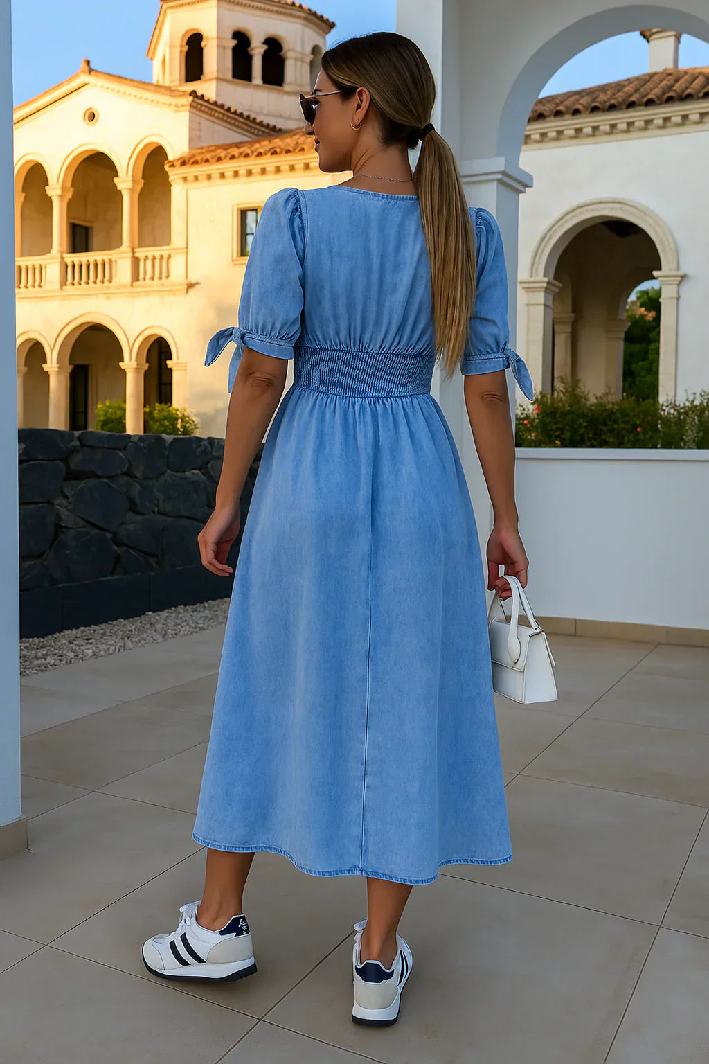 Amelie | Každodenní Midi Šaty s Volánkovými Rukávy