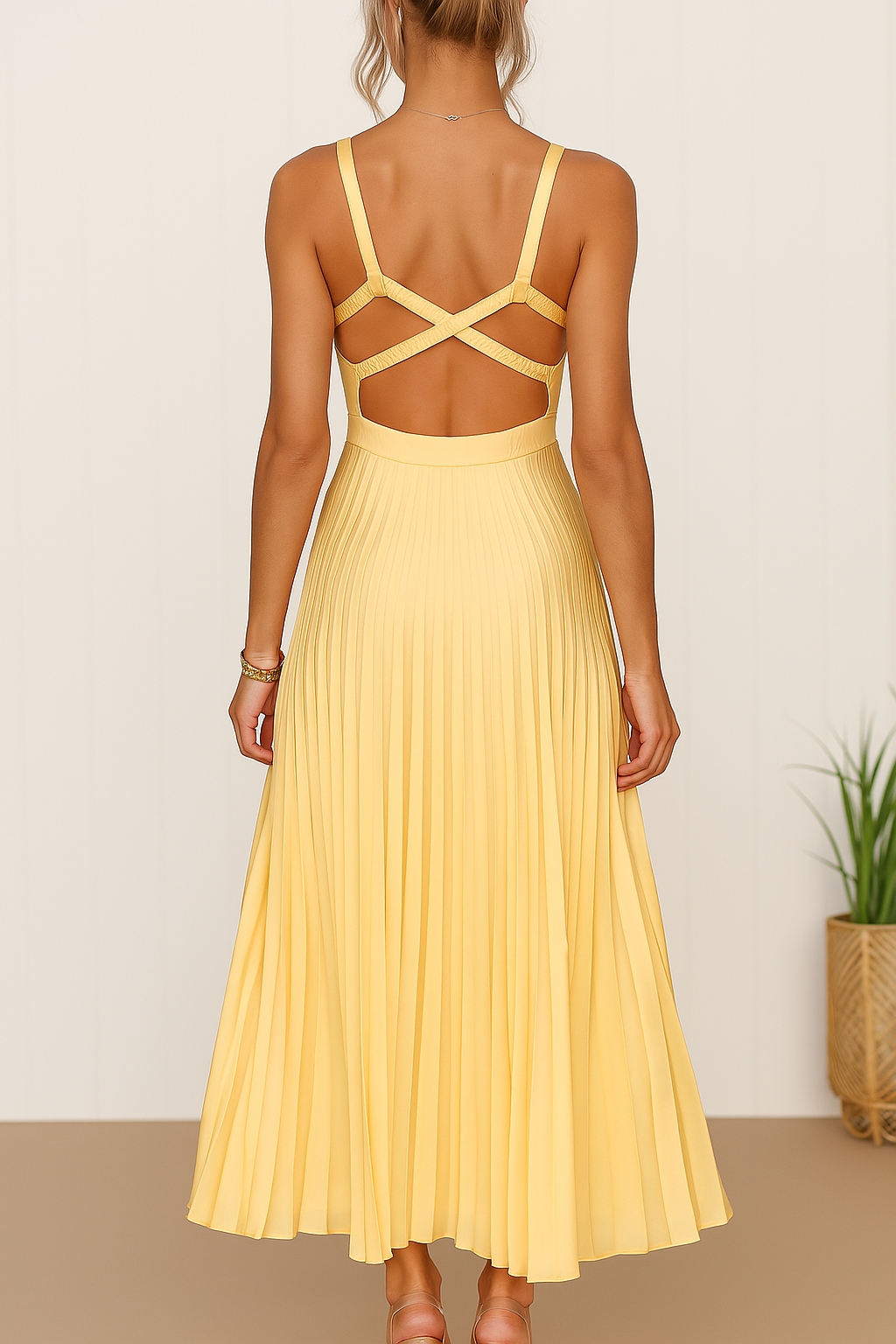 Liliana | Sluneční plisovaná midi šaty