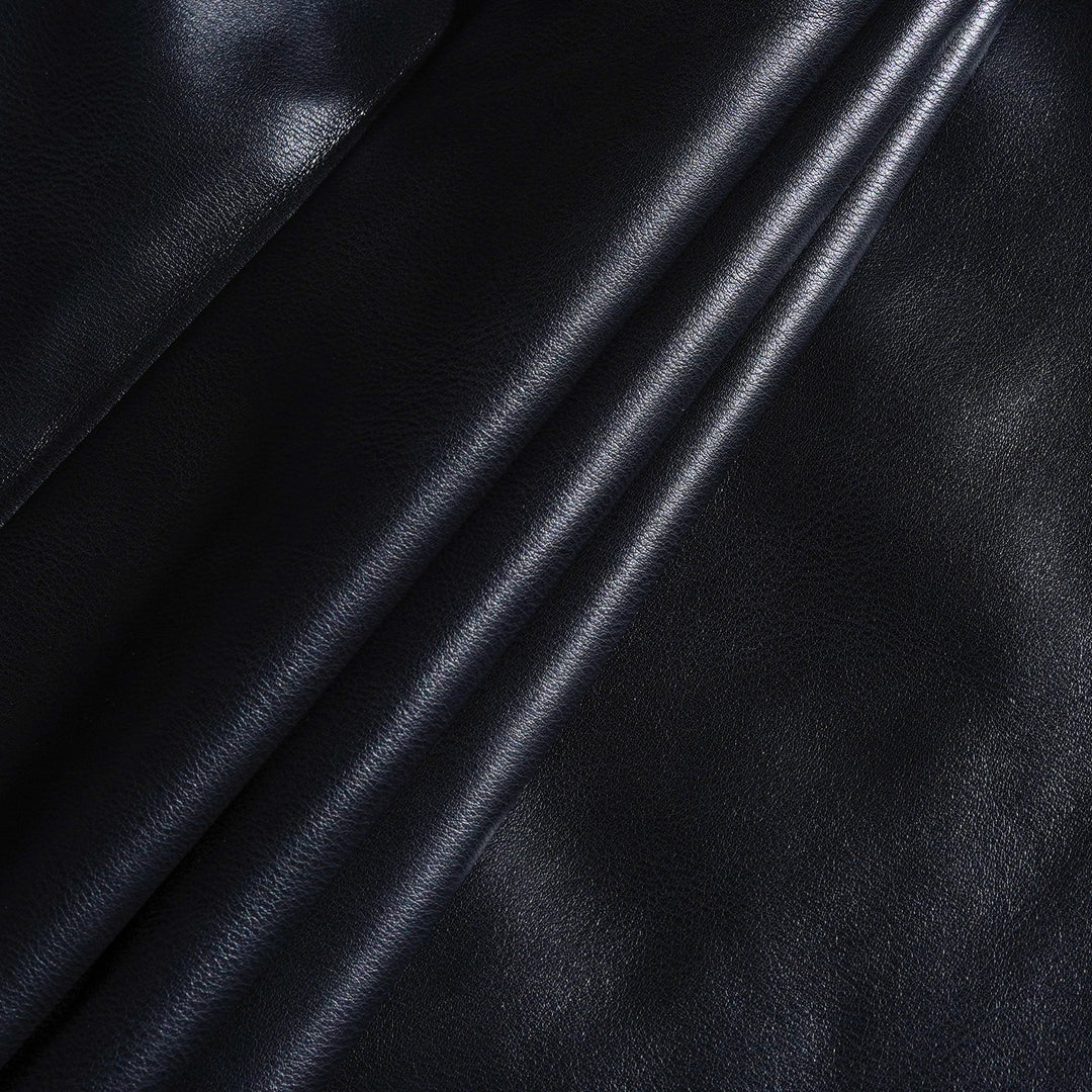 Pánská Klasická Casual Slim Fit Kožená Košile s Dlouhým Rukávem 79897850K