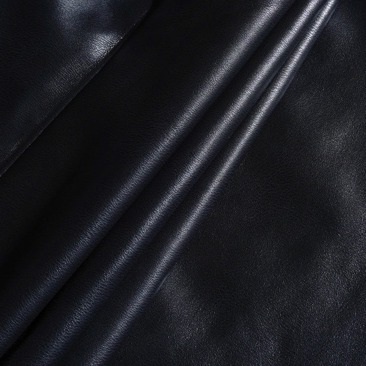 Pánská Klasická Casual Slim Fit Kožená Košile s Dlouhým Rukávem 79897850K