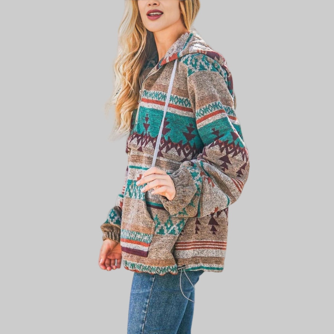 SAKU™ - Pohodlná, Přehnaná Mikina s Kapucí na Zip s Dlouhým Rukávem