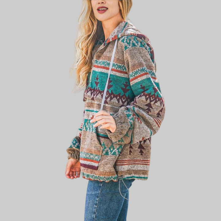 SAKU™ - Pohodlná, Přehnaná Mikina s Kapucí na Zip s Dlouhým Rukávem